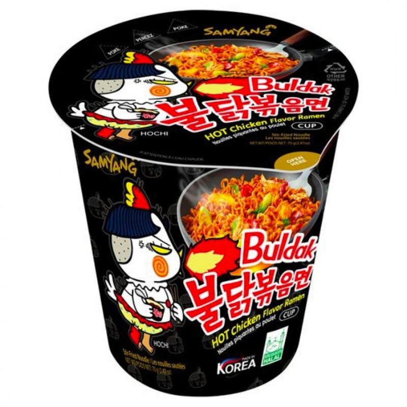 Buldak Noodles Corn Hot Chicken Flavor 5pk- اندومي بنكة الدجاج حار –